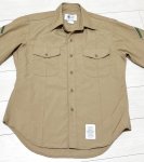 画像2: 米軍放出品,USMC　サービスドレスシャツ　16,5×34 (2)