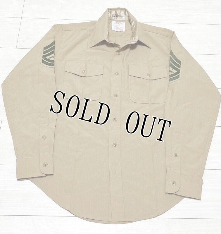 画像1: 米軍放出品,USMC　サービスドレスシャツ　16,5×34 (1)