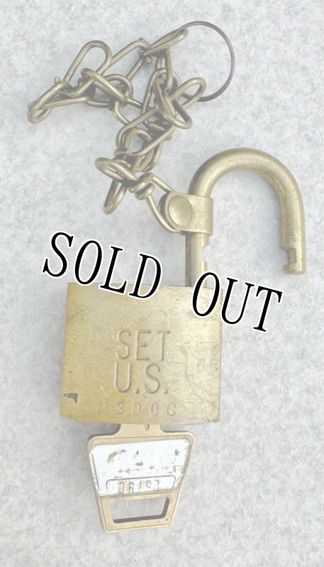 画像2: 米軍実物 American Lock Set U.S. M 3000 Key 南京錠 (2)