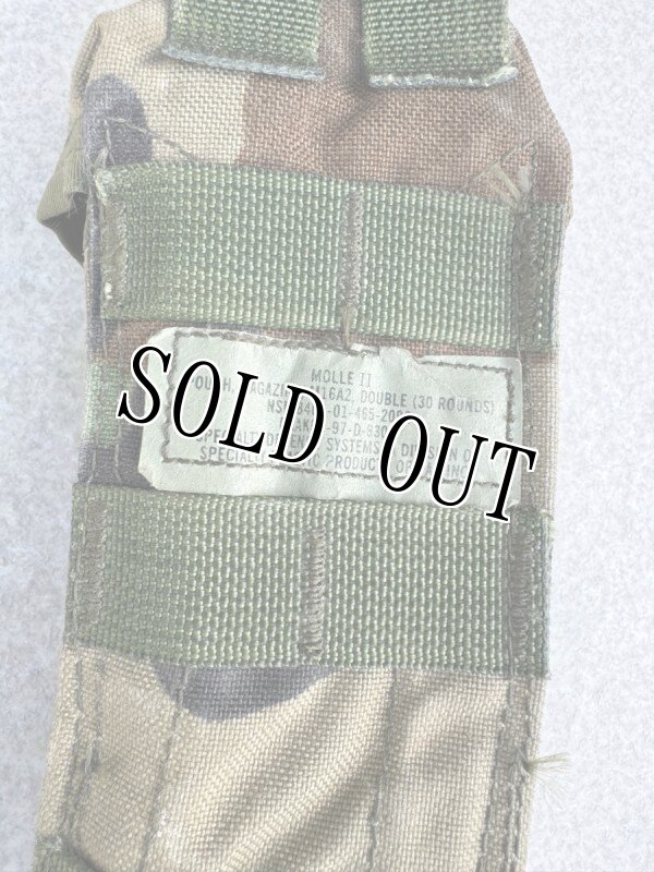 画像7: 米軍実物 ダブルマ ガジンポーチ MOLLE II M4/M16 ウッドランド (7)