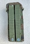 画像3: 米軍実物 ダブルマ ガジンポーチ MOLLE II M4/M16 ウッドランド (3)