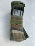 画像6: 米軍実物 ダブルマ ガジンポーチ MOLLE II M4/M16 ウッドランド (6)