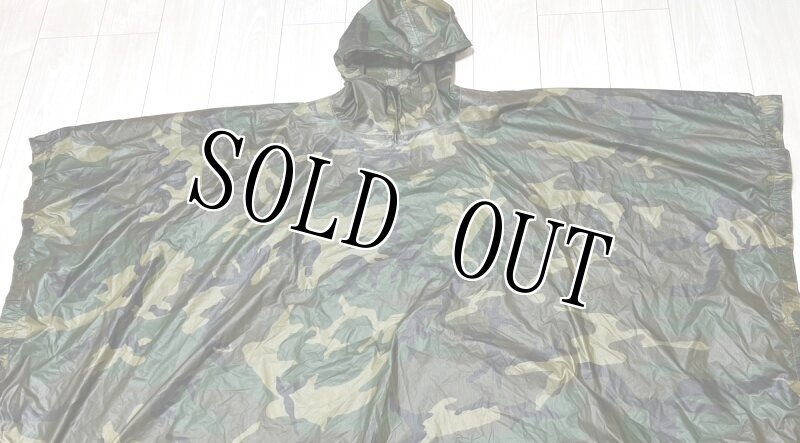 画像2: 米軍実物 ウッドランド　迷彩 ポンチョ (2)