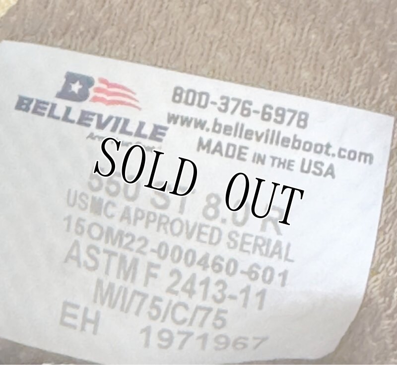 画像10: 米海兵隊実物 Belleville デザートマーパット コンバットブーツ 550ST 8R (10)