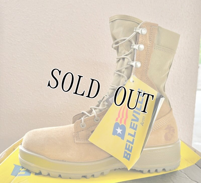 画像2: 米海兵隊実物 Belleville デザートマーパット コンバットブーツ 550ST 8R (2)