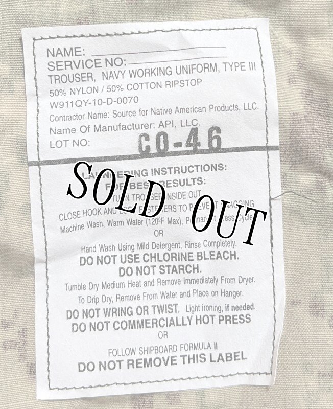 画像5: 米軍実物,US NAVY, AOR2 NUW 迷彩パンツ TYPEIII M-REGULAR (5)