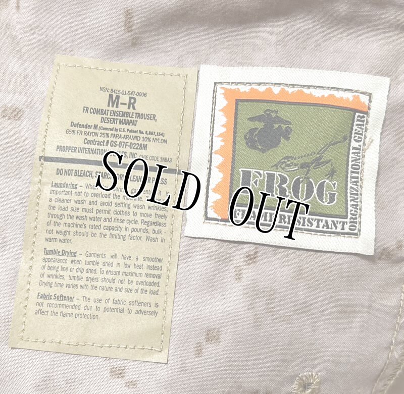 画像4: 米軍実物 USMC FROG デザートマーパットコンバットパンツ　M-R (4)