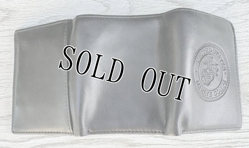 画像4: 米軍放出品 U.S.MARINE オフシャル ウォレット　オールレーザー　革 (4)