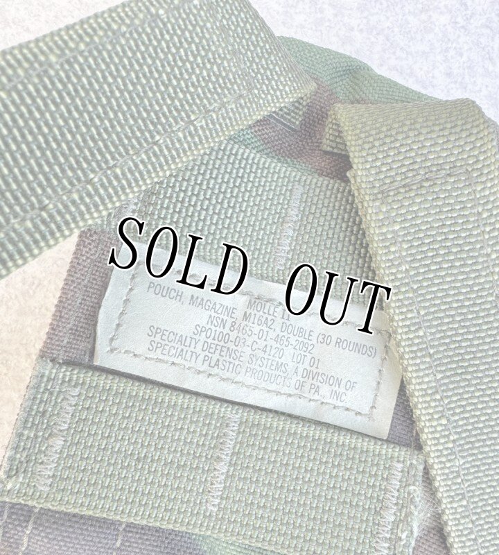 画像4: 米軍実物 ダブルマ ガジンポーチ MOLLE II M4/M16 ウッドランド (4)
