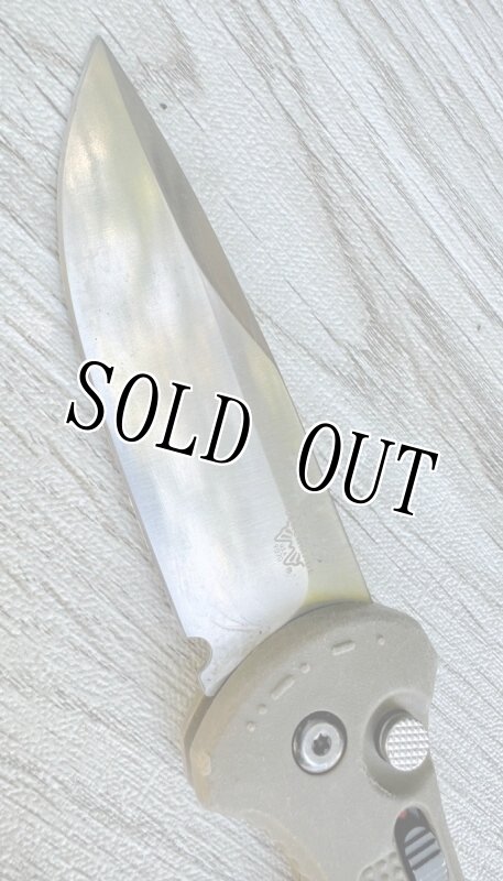 画像2: 米軍放出品 BENCHMADE GREEN CLAYMORE POCKET KNIFE - CPM-D2 STEEL BLADE (2)