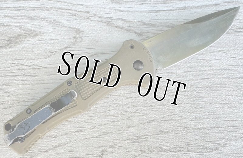 画像3: 米軍放出品 BENCHMADE GREEN CLAYMORE POCKET KNIFE - CPM-D2 STEEL BLADE (3)