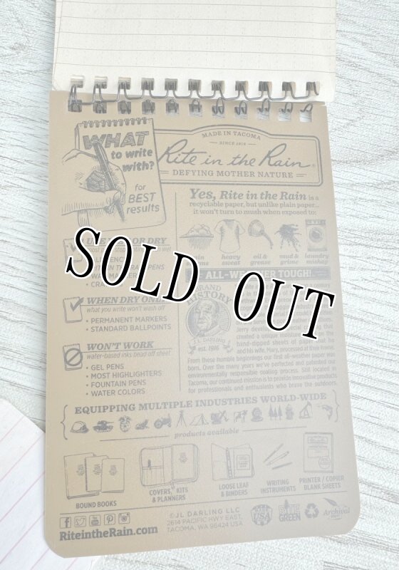 画像5: 米軍放出品 Rite In the Rain  ノート/ペン セット (5)