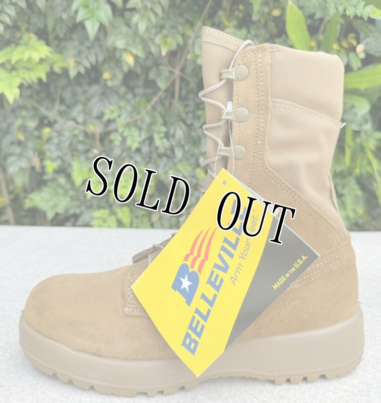 画像5: 米軍実物 BELLEVILLE コンバットブーツ C390 コヨーテ ARMY スコーピオン (5)