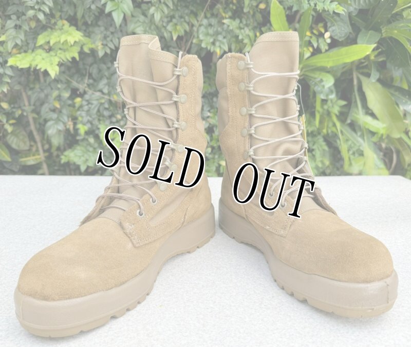 画像2: 米軍実物 BELLEVILLE コンバットブーツ C390 コヨーテ ARMY スコーピオン (2)