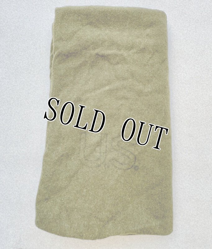 画像3: 米軍実物 ブランケット ベッドウール オリーブグリーン OD (3)