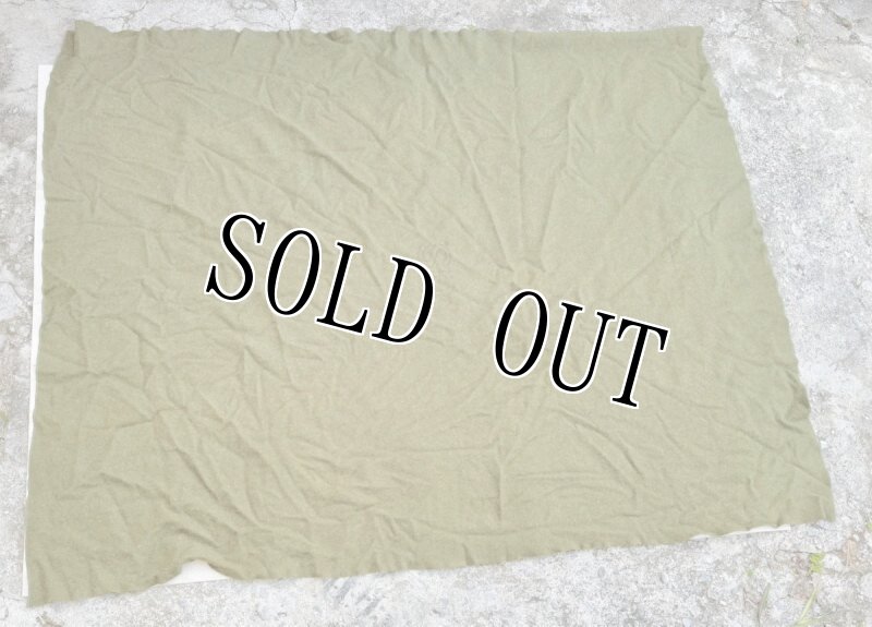 画像2: 米軍実物 ブランケット ベッドウール オリーブグリーン OD (2)