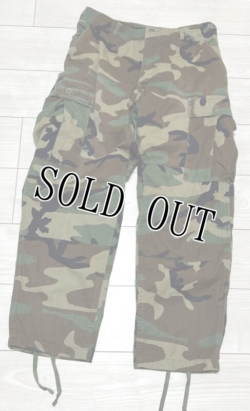 画像1: 米軍実物,ウッドランドカモ　迷彩パンツ　SMALL-SHORT (1)