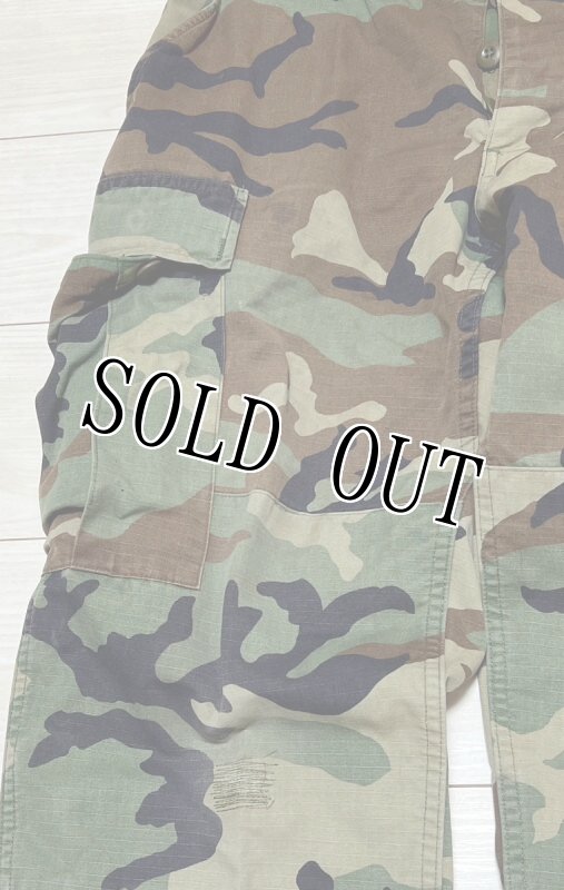 画像2: 米軍実物,ウッドランドカモ 迷彩パンツ MEDIUM-X SHORT (2)