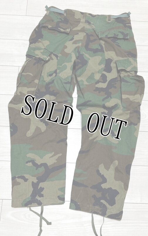 画像2: 米軍実物,ウッドランドカモ 迷彩パンツ MEDIUM-SHORT (2)