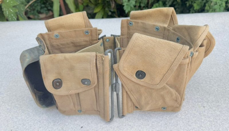 画像14: 米軍実物 バーガンナー 弾薬ベルト (BAR/M1918製) (14)