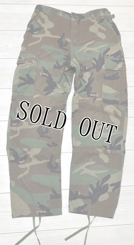 画像1: 米軍実物,ウッドランドカモ　迷彩パンツ　SMALL-SHORT (1)