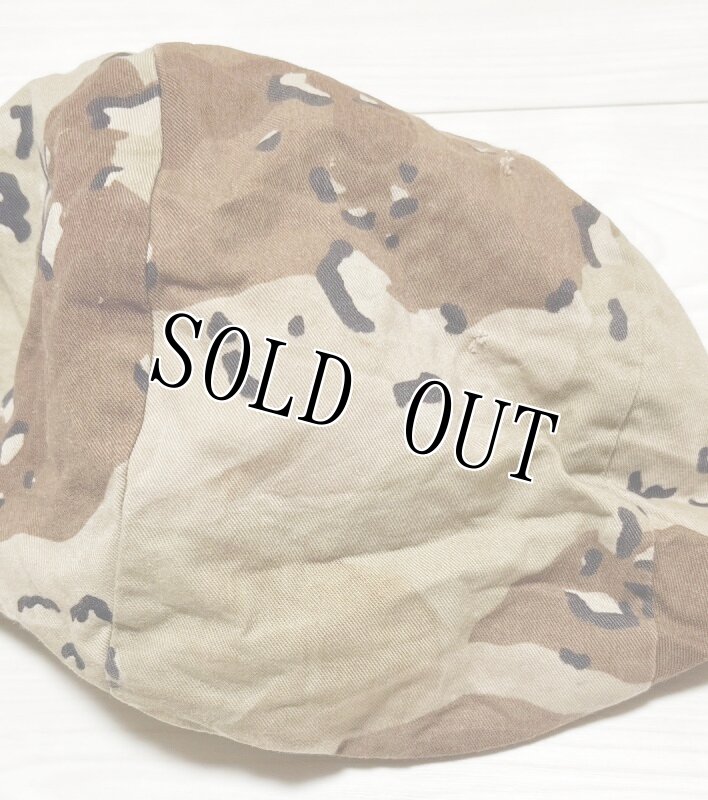 画像4: 米軍実物 デザート迷彩6Cカモフラージュ チョコチップ ヘルメットカバー M/L (4)