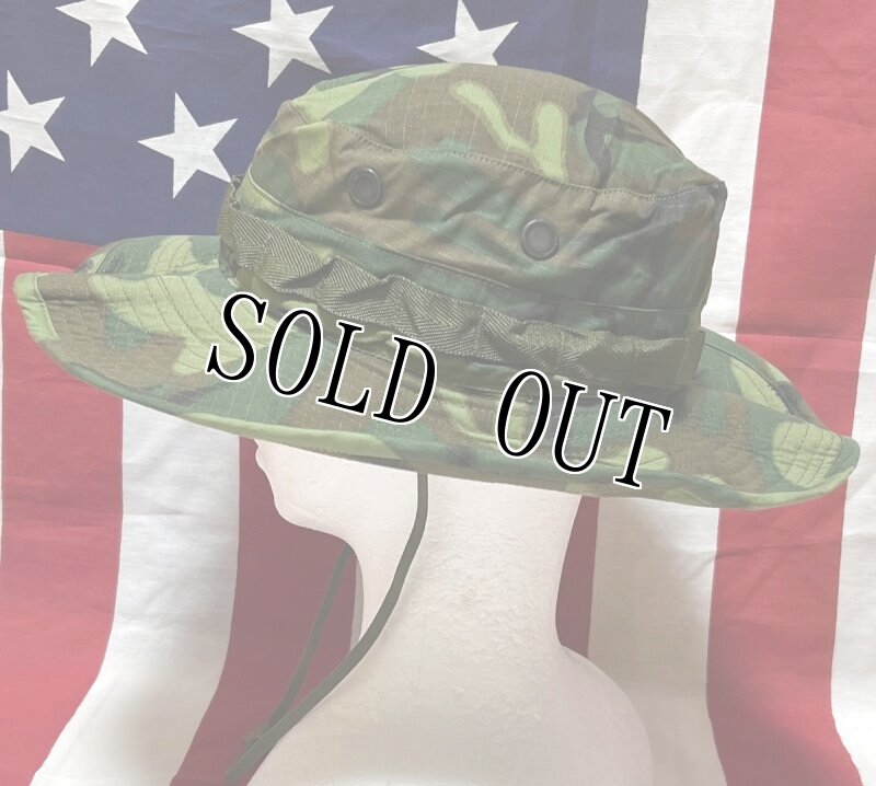 画像2: 米軍実物 HAT,CAMOUFLAGE(TOROPICAL COMBAT)TYPEII  グリーンリーフカモ ブーニーハット (2)