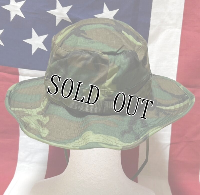 画像3: 米軍実物 HAT,CAMOUFLAGE(TOROPICAL COMBAT)TYPEII  グリーンリーフカモ ブーニーハット (3)