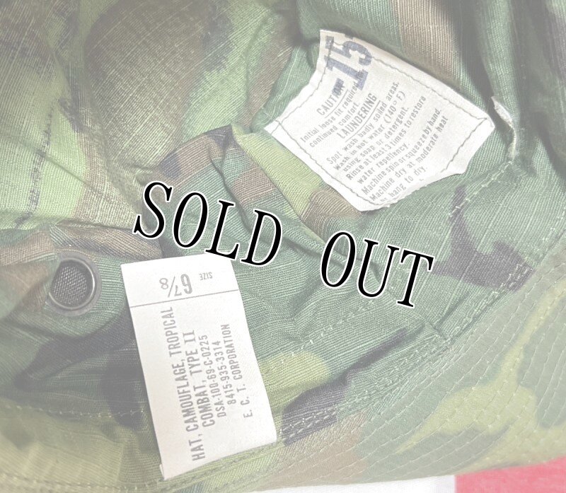 画像4: 米軍実物 HAT,CAMOUFLAGE(TOROPICAL COMBAT)TYPEII  グリーンリーフカモ ブーニーハット (4)