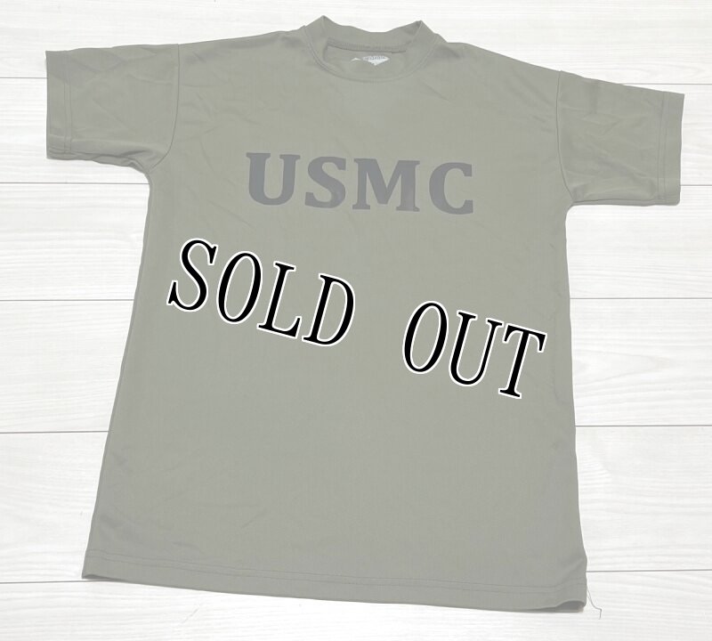 画像1: 米軍実物 USMC　DRI-DUKE　OD Tシャツ　SMALL (1)