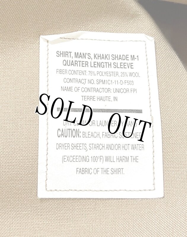 画像5: 米軍実物,SHIRT, MAN'S, KHAKI SHADE M-1 QUARTER LENGTH SLEEVE USMC　サービスドレス半袖シャツ　16  1/2 (5)