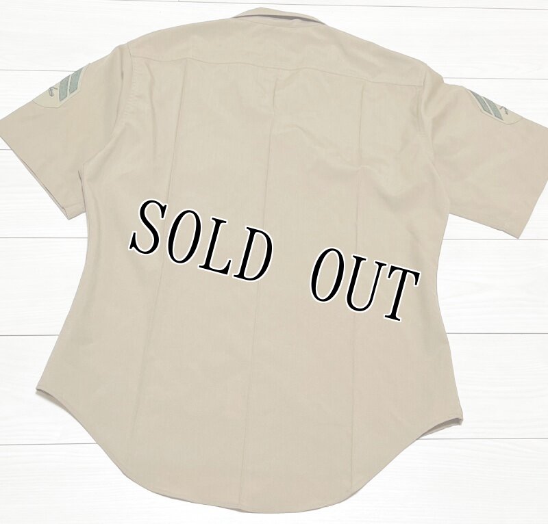 画像4: 米軍実物,SHIRT, MAN'S, KHAKI SHADE M-1 QUARTER LENGTH SLEEVE USMC　サービスドレス半袖シャツ　16  1/2 (4)