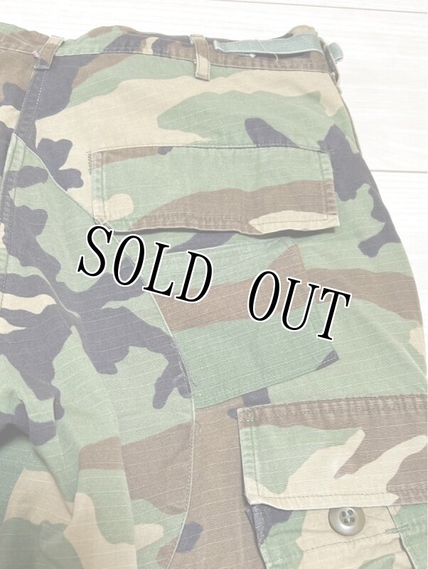 画像3: 米軍実物,ウッドランドカモ 迷彩パンツ SMALL-SHORT (3)
