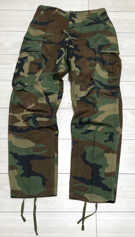 画像1: 米軍実物,ウッドランドカモ　迷彩パンツ　SMALL-REGULAR (1)