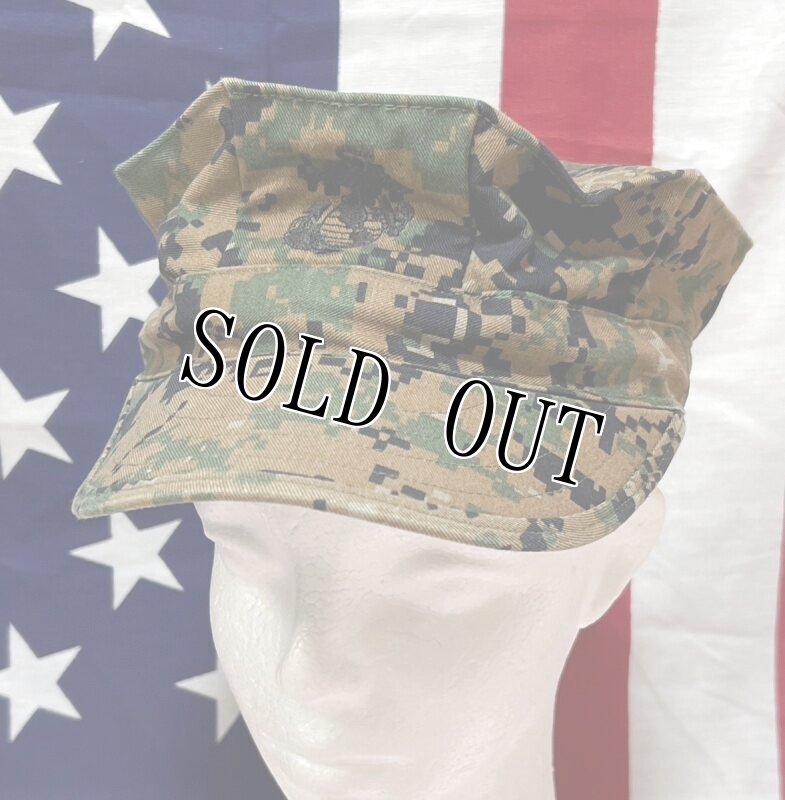 画像1: 米軍実物　USMC　ウッドランドマーパット　CAP　LARGE (1)