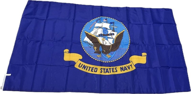 画像1: 米軍放出品　US NAVY　米海軍　フラッグ  (1)