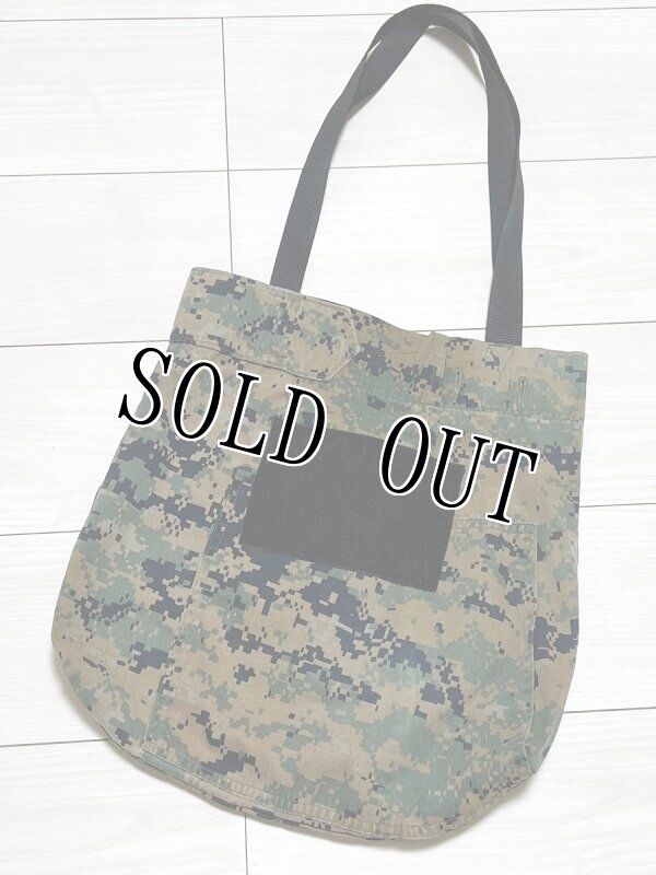 画像3: 米軍実物　USMC MARINES　BDU生地　迷彩リメイクバッグ　ウッドランド (3)