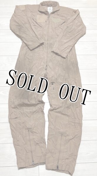 米軍実物 CWU27/P フライトスーツ タン 44LONG カバーオール/つなぎ