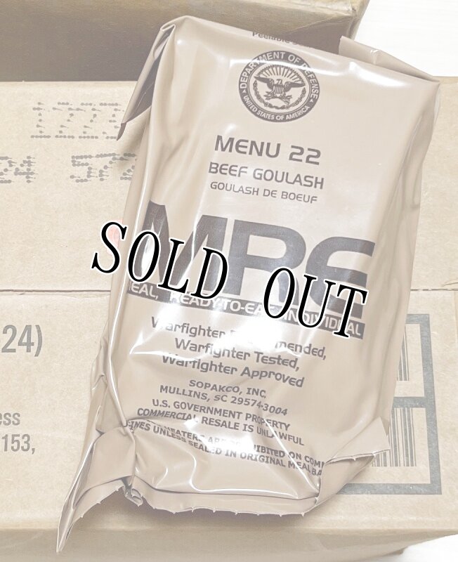 画像1: 米軍実物 2024年検【SOPAKCO】MREレーション/戦闘食 MENU-22 (1)