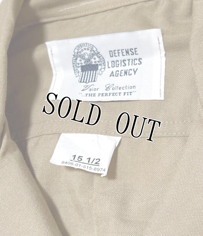 画像2: 米軍実物,SHIRT, MAN'S, KHAKI SHADE M-1 QUARTER LENGTH SLEEVE USMC　サービスドレス半袖シャツ　15  1/2 (2)