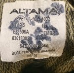 画像10: 米軍実物 ALTAMA ゴアテックス コンバット マーパットブーツ　8.5 R (10)