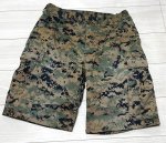 画像1: 海兵隊実物 USMC ウッドランドマーパットハーフパンツ　MEDIUM (1)