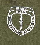 画像2: 米軍実物 AMPHIBIOUS RAIDS BRANCH Tシャツ　DRY OD　XXL (2)