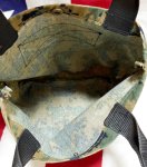 画像4: 米軍実物　USMC MARINES　BDU生地　迷彩リメイクミニバッグ　ウッドランド (4)