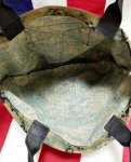 画像4: 米軍実物　USMC MARINES　BDU生地　迷彩リメイクミニバッグ　ウッドランド (4)