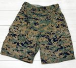 画像1: 海兵隊実物 USMC ウッドランドマーパットハーフパンツ　SMALL (1)