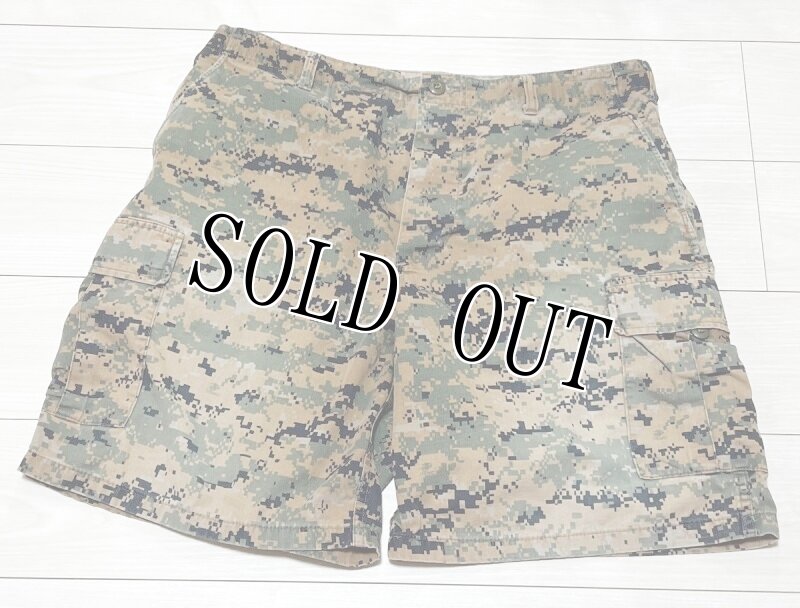 画像1: 米軍放出品 USMC ウッドランドマーパットハーフパンツ　X LARGE (1)