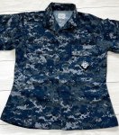 画像2: 米軍実物　US NAVY,　迷彩ジャケット　XS-X SHORT (2)
