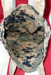 画像3: 米軍実物　USMC MARINES　BDU生地　迷彩リメイクミニバッグ　ウッドランド (3)