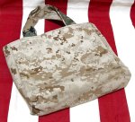 画像6: 米軍実物　USMC MARINES　BDU生地　迷彩リメイクミニバッグ　リバーシブル (6)